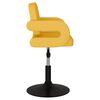 vidaXL Chaise pivotante de salle &agrave; manger Jaune moutarde Tissu