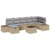 vidaXL Ensemble de canap&eacute; de jardin avec coussin 8 pcs Beige polyrotin