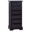 vidaXL Commode Noir clair 45x35x100 cm Bois d'acajou massif