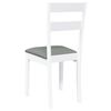 vidaXL Chaises à manger coussins 2 pcs blanc bois massif caoutchouc