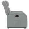 vidaXL Fauteuil inclinable &eacute;lectrique gris clair tissu