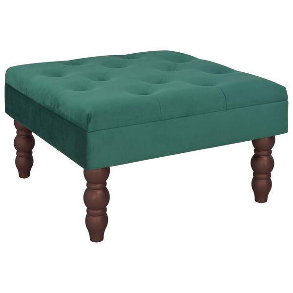 vidaXL Tabouret Vert fonc&eacute; 60x60x36 cm Velours