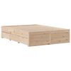 vidaXL Cadre de lit sans matelas avec tiroirs 150x200 cm bois de pin