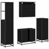 vidaXL Ensemble de mobilier de salle de bain 4 pcs Ch&ecirc;ne noir