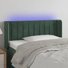 vidaXL T&ecirc;te de lit &agrave; LED Vert fonc&eacute; 83x16x78/88 cm Velours