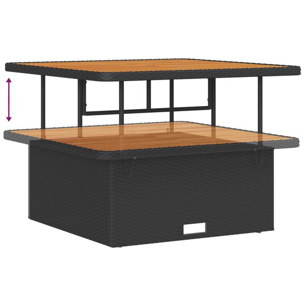 vidaXL Ensemble de canap&eacute; de jardin 12 pcs Noir polyrotin