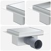 vidaXL 2 en 1 Drain de Douche Argent&eacute; 15 x 15 cm Acier Inox 304
