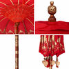 vidaXL Parasol balinais Rouge 185 x 185 x 260 cm