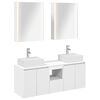 vidaXL Ensemble d'armoire de salle de bain 5 pcs Blanc