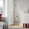 vidaXL Arbre de No&euml;l en m&eacute;tal pour d&eacute;coration noir 150 cm