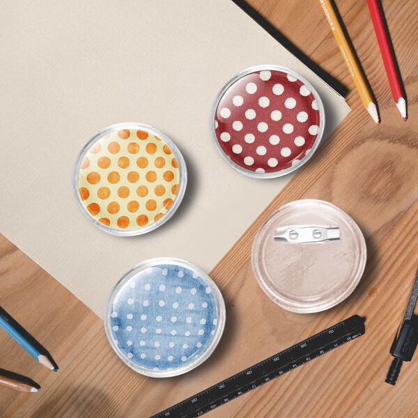 vidaXL Kit de badges &agrave; bouton avec &eacute;pingles 100 sets Acrylique 37 mm