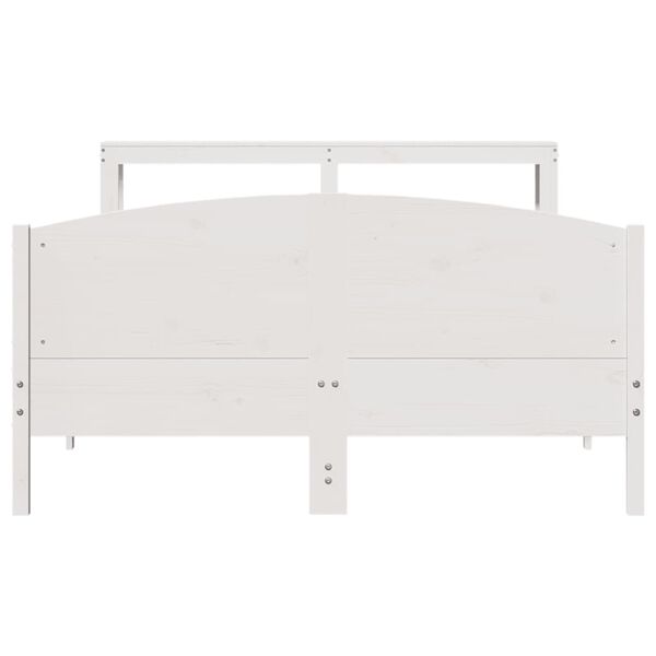 vidaXL Cadre de lit sans matelas blanc 160x200 cm bois de pin massif