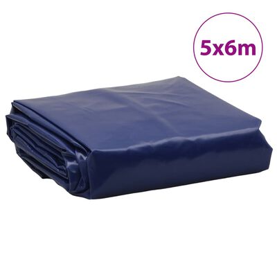 vidaXL Bâche 650 g / m² 5 x 6 m Bleu