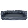 vidaXL Lit pour chien ergonomique Mousse Bleu foncé 88x65cm Similicuir