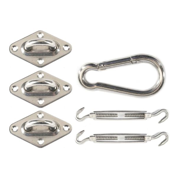 Livin'outdoor Attaches de tissu d&rsquo;ombrage triangulaire Inox