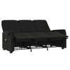 vidaXL Fauteuil de massage inclinable à 3 places noir tissu microfibre