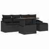 vidaXL Ensemble de salle à manger pour jardin 6 pcs Noir et Marron