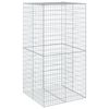 vidaXL Panier gabion avec couvercle 100x100x200 cm fer galvanis&eacute;