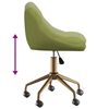 vidaXL Chaises pivotantes &agrave; manger lot de 2 vert clair velours
