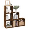 vidaXL &Eacute;tag&egrave;re s&eacute;paratrice de pi&egrave;ce &agrave; 3 niveaux ch&ecirc;ne fum&eacute; 99x29x99 cm
