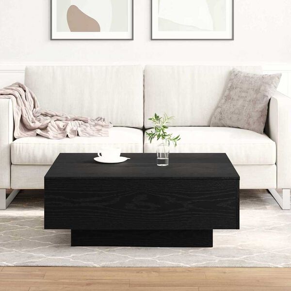 vidaXL Table basse Ch&ecirc;ne noir 80 x 80 x 31 cm