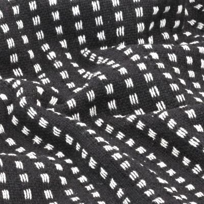 vidaXL Couverture coton à carrés 220x250 cm Noir