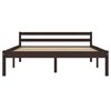 vidaXL Cadre de lit sans matelas marron foncé pin massif 120x200 cm