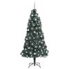 vidaXL Arbre de No&euml;l artificiel pr&eacute;-&eacute;clair&eacute; avec ensemble de boules