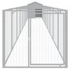 vidaXL Niche pour chien avec toit gris clair acier galvanisé