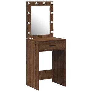 vidaXL Table de Toilette Ch&ecirc;ne brun 50 x 41 x 135 cm Bois d'ing&eacute;nierie