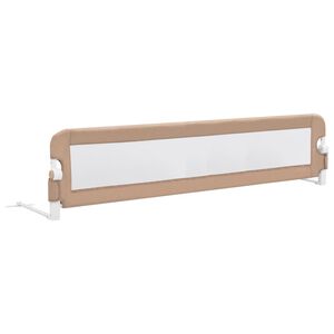 vidaXL Barri&egrave;re de s&eacute;curit&eacute; de lit d'enfant Taupe 180x42 cm Polyester