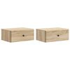 vidaXL Cabinet de chevet mural 2 pcs Ch&ecirc;ne Sonoma 49 x 34,5 x 20 cm
