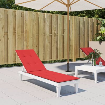 vidaXL Coussin de chaise de terrasse rouge (75+105)x50x4 cm