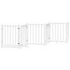 vidaXL Barri&egrave;re pour chien porte pliable 9panneaux blanc bois peuplier