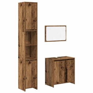 vidaXL Ensemble de meubles salle de bain 3 pcs bois d'ing&eacute;nierie