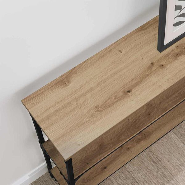 vidaXL Table console avec &eacute;tag&egrave;re Ch&ecirc;ne artisanal 100 x 22,5 x 75 cm