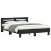 vidaXL Cadre de lit sans matelas noir 140x190 cm