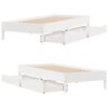 vidaXL Cadre de lit sans matelas blanc 90x200 cm bois de pin massif