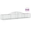 vidaXL Paniers &agrave; gabions arqu&eacute;s 10 pcs 300x50x40/60 cm fer galvanis&eacute;