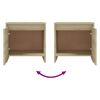 vidaXL Table de chevet ch&ecirc;ne sonoma 45x34x44,5 cm bois d'ing&eacute;nierie