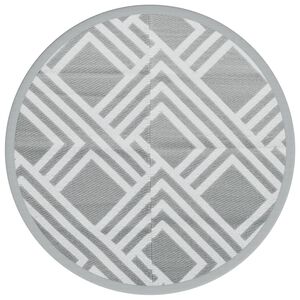 vidaXL Tapis d'ext&eacute;rieur ARAKIL gris &Oslash;160 cm PP