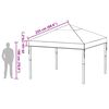 vidaXL Remplacement de housse de gazebo 3 x 3 m PVC