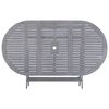 vidaXL Ensemble &agrave; manger de jardin 7 pcs Bois d'acacia massif Gris