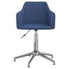 vidaXL Chaises pivotantes &agrave; manger lot de 6 bleu tissu