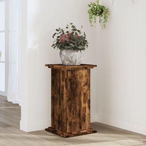vidaXL Support pour plantes ch&ecirc;ne fum&eacute; 33x33x60 cm bois d'ing&eacute;nierie