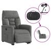 vidaXL Fauteuil inclinable &eacute;lectrique gris fonc&eacute; tissu microfibre