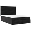 VidaXL Cadre de lit ottoman avec matelas noir 140x200 cm velours