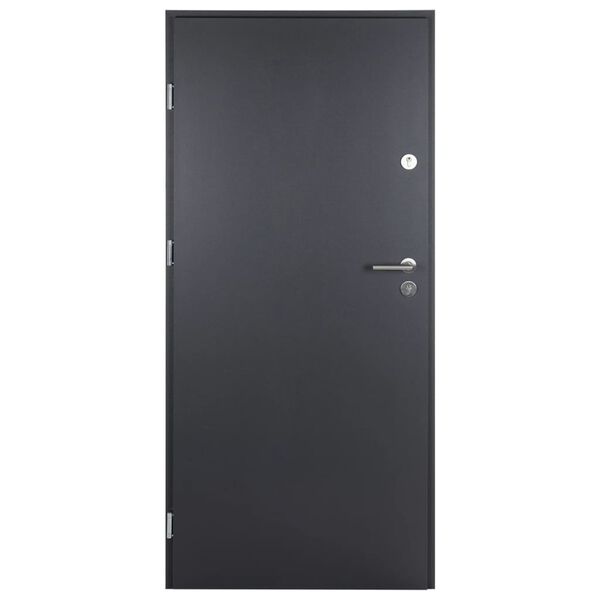 vidaXL Porte d'entr&eacute;e anthracite 90x200 cm aluminium