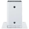 vidaXL Bases de poteau carrées 12 pcs argent 91x91 mm acier galvanisé