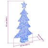 vidaXL Sapin de Noël avec 160 LED Bleu 150 cm Acrylique